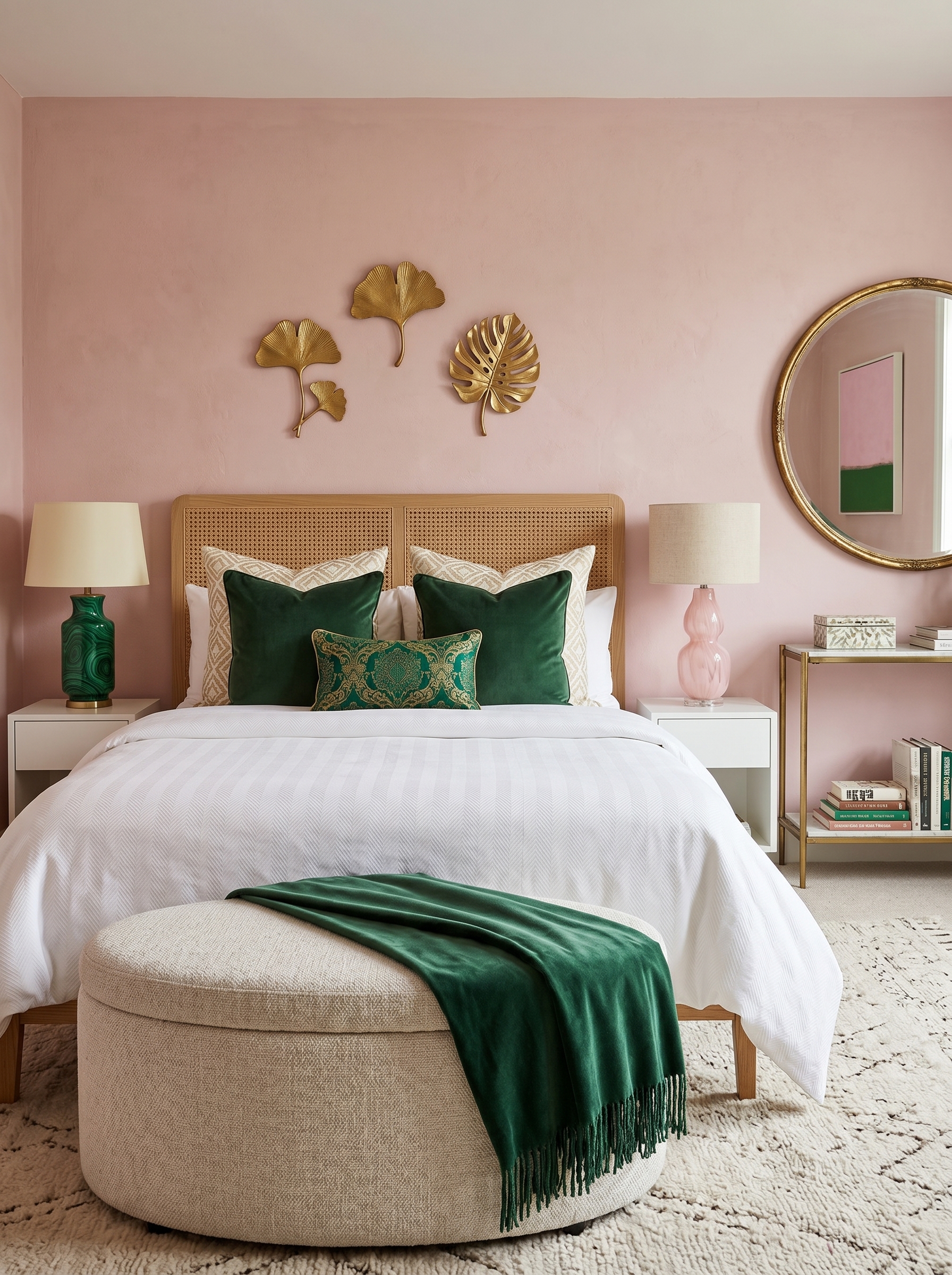 Green and pink bedroom ideas