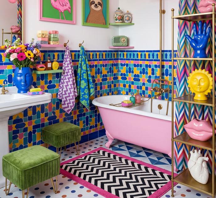 Bathroom Decor Ideas for a Colorful Happy Space