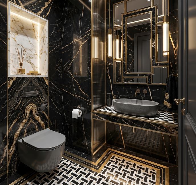 Black Marble Bathroom Ideas for a Luxury
