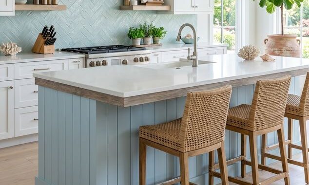 Coastal Farmhouse Kitchen Designs